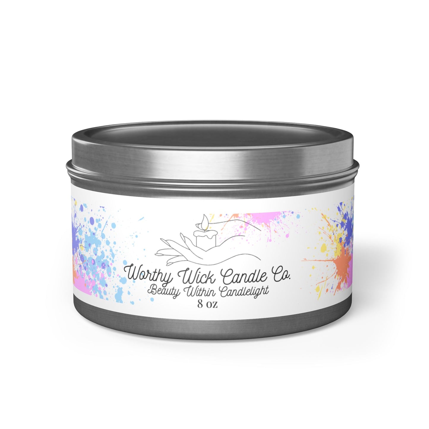 Eco-Friendly Tin Candles - Beauty Within Candlelight - Perfect for Relaxation & Home Decor