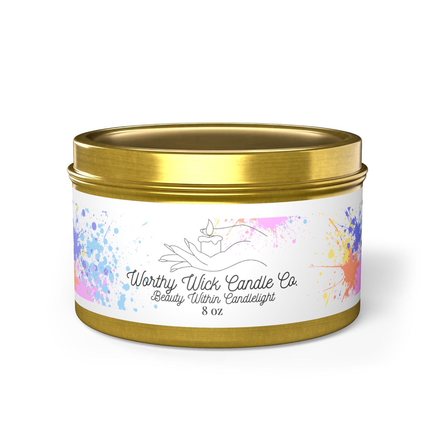 Eco-Friendly Tin Candles - Beauty Within Candlelight - Perfect for Relaxation & Home Decor