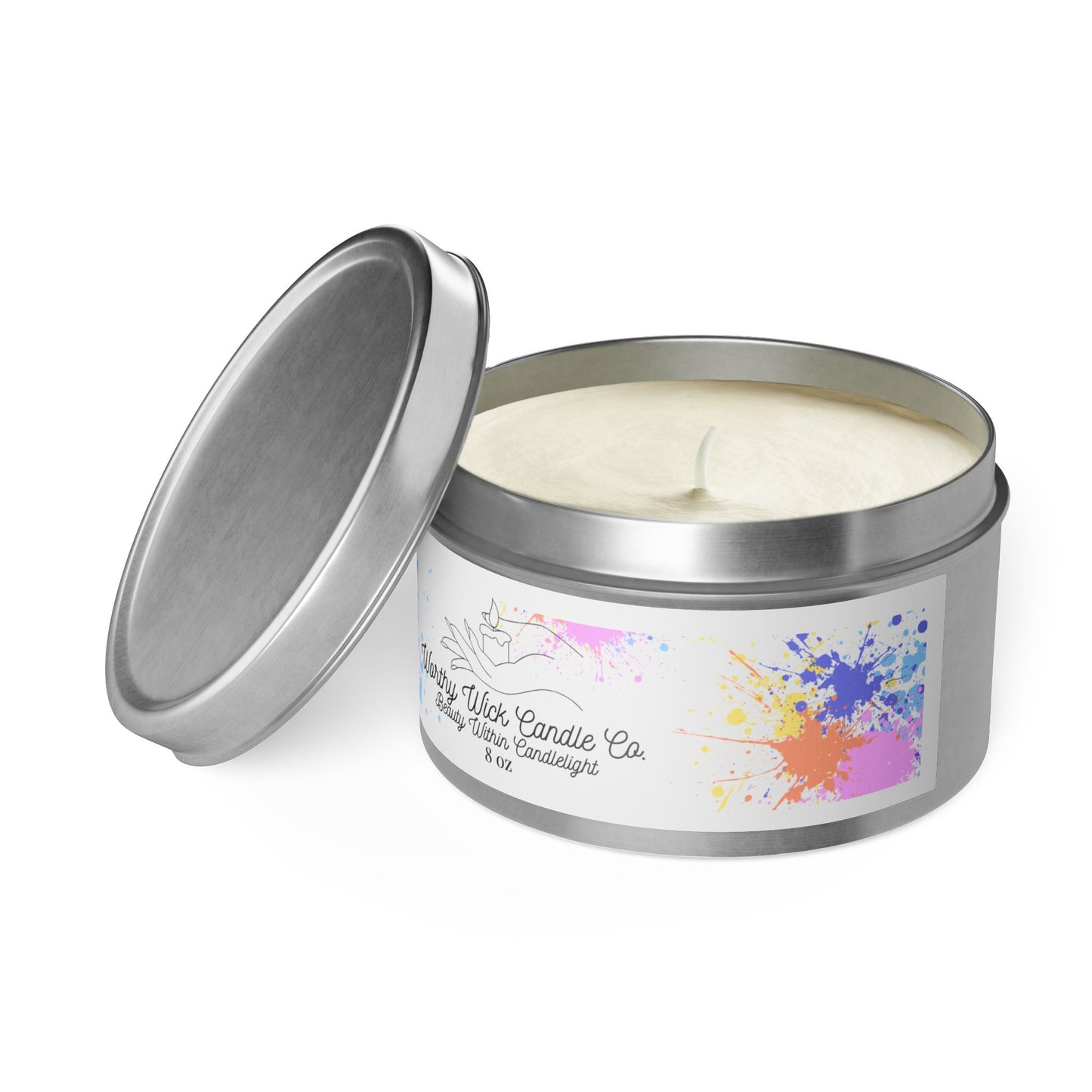 Eco-Friendly Tin Candles - Beauty Within Candlelight - Perfect for Relaxation & Home Decor